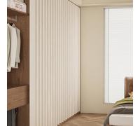 Magnetic Blackout Shelf Curtain - Dustproof Privacy for Bathroom & Closet, Fits Shoe Rack & Bookcase, Silent Track Self-Adhesive, Beige, 140cm x 180cm