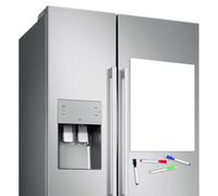 Magnetic Blank Fridge Whiteboard: 42x30cm with 4 Colourful Erasable Pens