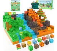 Magnetic Blocks 120PCS 1 Inch Magnet Cubes Building Set for Kids, Montessori STEM Construction Toy, Creative Magnet Tiles Educational Gift for Boys & Girls Ages 3+