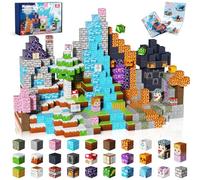 Magnetic Blocks - 150PCS Magnetic Building Block Cubes Dark Forest Glacier Castle, Magnet Toy Building Sets for Kids Age 3+, STEM Stacking Construction Toys Easter Gift for Boys Girls Age 4-8, 8-12