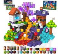 Magnetic Blocks, 150PCS Magnetic Tiles Light Building Blocks for 3+ Year Old Kids, Cute Zombies Meet Sunflowers Stacking Toys STEM Sensory Birthday for Boys Girls Age 3 4 5 6 7 8 9 10.