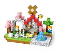 Magnetic Blocks, 200PCS Magnetic Building Blocks, Stacking Magnets for Kids, Sensory Toy for STEM Constructions Magnet Blocks for Boys Girls Age 3+, Christmas Birthday Gifts, Pink Sakura Traffic 0.8in