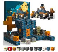 Magnetic Blocks,54PCS Build Mine Magnet Tiles for Kids, Montessori Building Blocks, Birthday Gifts for Boys and girls aged 4 5 6 7 8 9 10+ years and over,Fun STEM Sensory Toys. (Halloween Set)