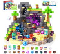 Magnetic Blocks, Build Mine Magnet World Rainforest Set for Kids Ages 4-8 | Magnetic Tiles Toddler Outdoor Toy STEM Construction Building Blocks Sensory Toys for Boys & Girls Ages 3+ Kids Games