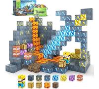 Magnetic Blocks-Build Mine Magnet World Sword Edition Mine Sword Caverns Magnet Classroom Must Haves Toddler Toys for Boys & Girls Age 3-4 4-5 6-8, Sensory Montessori Toys for Kids for 3+