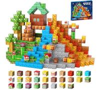 Magnetic Blocks, FGFXL 120 Pieces 0.8" Building Magnets Adventure Game Set Stacking Blocks Cube Magnets for Kids STEM Sensory Creative Toy Game for Toddlers Boys Girls