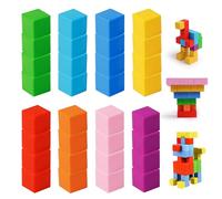 Magnetic Blocks for | 32 Pieces Colorful Educational Games - Stackable Magnetic Cubes | For Boys and Girls Playroom School Holiday Gathering Travel Home Birthday Party Road Trip