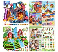 Magnetic Blocks for Kids Ages 3-10, 2-Pack 108PCS Building Toys, STEM Montessori Sensory Creative Kit with 20 Colors, Toddler Educational Activity, Perfect Family Bonding Birthday Gift