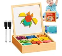 Magnetic Blocks for Toddler | Brain Teasers Game | Safe Geometric Cubes Toy Game for Children Boys Girls Travel Home