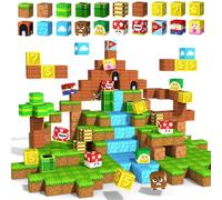 Magnetic Blocks, Magnetic Building Blocks Toddlers Toys Magnet Cubes for Kids STEM Sensory Magnet Toys for 3+ Years Old Kids, Girls & Boys, Game Elements Christmas Birthday Gifts 54PC