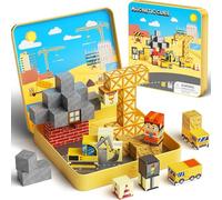 Magnetic Blocks, Magnetic Building Blocks Travel Toys with Portable Iron Storage Box, 49PCS Magnet Tiles Cubes Construction Stacking Toys Educational Birthday Gift for Kids Boys Girls Ages 3-8 Years