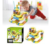 Magnetic Blocks-Magnetic Race Track Set,Magnetic Cube Train Track Building Set Electric Train Sets Flexible Race Tracks Fusion Toy Creative DIY Cube Railway System with Locomotive (167pc-set)