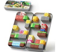 Magnetic Blocks, Travel Toy Magnet Building Blocks for Toddlers, Portable Tin Box as Building Base Magnetic Blocks, STEM Educational Magnet Toys Gift for Ages 3+ Year Kids (35pcs Brave Adventurer)