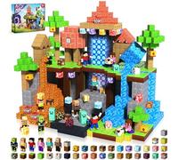 Magnetic Blocks with 6 Magnetic Action Figures - 210PCS Magnets Building Blocks Cubes, Stacking Tiles STEM Montessori Sensory Toys for Kids Boys Girls Ages 3 4 5 6 7 8 9 10 Birthday Gifts