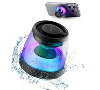 Magnetic Bluetooth Speaker, XO Portable Bluetooth Speaker with RGB Light, Waterproof Wireless Speaker, Phone Stand for iPhone 16/15/14/13/12 Series, Small Speaker for Shower, Outdoor, Birthday Gift