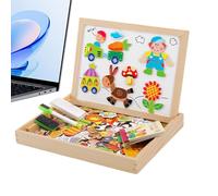 Magnetic Board - 12.01 Inches Authentic Wooden Toys for Kids, Writing Boards with Educational Drawing Function, Learning Games for for Preschool, Classroom, School, Boys, Baby