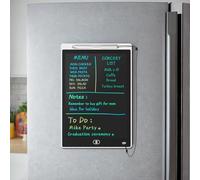 Magnetic Board for Fridge, 9.8”×6.7” Small LCD Writing Tablet Blackboard Grocery to Do List Magnet Pad Dry Erase White Black Whiteboard Adult Chore Chart Refrigerator Digital Notepad Message Center