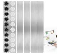 Magnetic Board Pack of 6 Magnetic Boards, Memo Board, Self-Adhesive Magnetic Strip with 20 Strong Magnetic Pens, Pin Board, Memo Board for Office, Photos, Name Badges, Papers