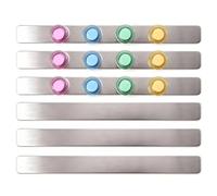 Magnetic Board Strips Self Adhesive, 6 PCS Magnetic Bulletin Boards 30 x 3 cm with 12 Magnets, Photo Wall Display Pinboard for Wall Office Kitchen School Photos Paper Memo