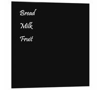 Magnetic Board Wall Mounted Black 40 x 40 cm Tempered Glass Magnetic Wipe Clean Writeable with 4 Strong Magnets for Office Home Office School Kitchen Meeting Planning Notes