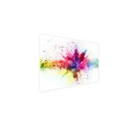 Magnetic Boards MetalBoard Color Splash Explosion Holi 90x60cm a Magnetic Metal Poster with an Imprint for All Types of Magnets, Wall Mounted Durable 3D Printed + a Set of Accessories Included