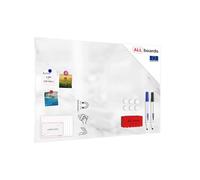 Magnetic Boards MetalBoard White Marble, Decorative Marble, Marble Surface 90x60cm a Magnetic Metal Poster for All Types of Magnets + a Set of Accessories Included