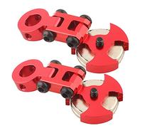 Magnetic Body Post Mount for RC Car - 2Pcs Metal Model Vehicle Accessories, Design with Strong Magnetic Force, Fits /Axial SCX10/ Red, Easy Install (Red)
