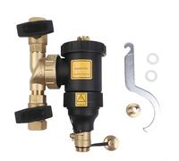 Magnetic Boiler Filter for Central Heating Systems with Mesh DN20 DN25 DN32 Threaded Connections Engineering Brass Construction Scale Rust Sediment Removal for HVAC Equipment(DN20/3/4 male valve)