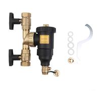 Magnetic Boiler Filter for Central Heating Systems with Mesh DN20 DN25 DN32 Threaded Connections Engineering Brass Construction Scale Rust Sediment Removal for HVAC Equipment(DN25/1 male valve)