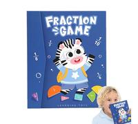 Magnetic Book Fraction Demonstration Educational Games Mathematical Manipulation Puzzle Magnetic Educational Puzzle on Fractions for Primary School and Home Teaching
