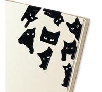 Magnetic Book Markers Set, Black Cat Bookmark, 8 Pieces Non Slip Reading Accessories Supplies for Classroom, Library Page Textbook Document, Journal Reading Tool for Women Men Kids Teachers
