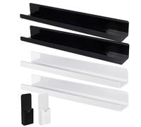 Magnetic Book Shelf for Whiteboard 2Pcs Acrylic Magnetic Shelves with Pen Container Reusable & Heavy-Duty for Classroom Office Home, 17x2.2x2.0 Inch, White|Alex Storage Rack