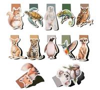 Magnetic Bookmark,12 Pack Cute Animal Book Marker, Magnetic Bookmark Page Clip for Reading, Book Lovers