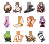 Magnetic Bookmark,12 Pack Magic Themed Book Marker, 7 CM Magnetic Bookmark Page Clip for Reading, Book Lovers