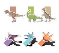 Magnetic Bookmark,6 Pack Dinosaur Themed Book Marker, Magnetic Bookmark Page Clip for Reading, Book Lovers