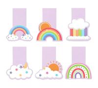 Magnetic Bookmark,6 Pack Rainbow Book Marker, Magnetic Bookmark Page Clip for Reading, Book Lovers