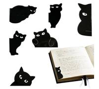 Magnetic Bookmark Clip | Black Cat Book Marker Clip - Magnetic Page Clip Reading Accessory for Teachers - Practical and Beautiful Black Cat Shaped Magnetic Bookmark