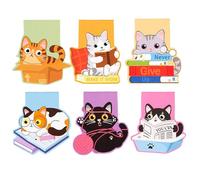 Magnetic Bookmark - Paper Bookmarks with Cat Design | Cute Bookmarks - For Library Corner Reading Diary Agenda School Church Club, and Many More Uses