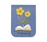 Magnetic Bookmark - Portable PU Leather Reading Marker Slim Foldable Page Holder | Strong Magnet Elegant Craft Accessories Lightweight Design Literature Supplies for Female Readers Women Adult