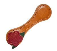 Magnetic Bookmark, Soft-Touch Leather, 10x3.1x0.6cm, Vintage Magnetic Leather Bookmark, Clip Book Accessory, Teacher Lesson Organizer, for Men Students Teachers Writers Readers