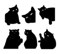 Magnetic Bookmarks - 6 Pieces Assorted Cute Book Markers Clip Set for Teachers Students Book Lovers Reading, for School Office Home Supplies, Kawaii Cat Magnet Page Markers