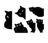 Magnetic Bookmarks - 6 Pieces Assorted Cute Book Markers Clip Set for Women Teachers Students Book Lovers Reading, for School Office Home Supplies, Kawaii Cat Magnet Page Markers