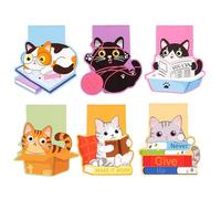 Magnetic Bookmarks | Cat Design Page Markers - Pretty Bookmarks,for Planner Journal Reading Corner Library Club Church School