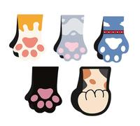 Magnetic Bookmarks - Five Pieces Cat Paw Reading Accessories, Cat Lover Reading Kit | Paper Friendly Novel Marker for Journals Notebooks Textbooks Magazines Stories and Others