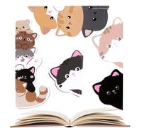 Magnetic Bookmarks for Kids - Cat Design Page Markers,Fun Bookmarks | for School Church Club Library Reading Corner Journal Planner