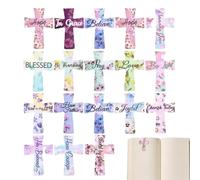 Magnetic Bookmarks for Reading, Page Holder, Pack of 16, Bible Reading Magnetic Cross Bookmarks, for Book Lovers, Readers, Students, Christian Women and Men, Adults