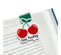 Magnetic Bookmarks for Women, Cute Cherry Book Markers for Reading Lovers, Strong Page Clips for Students & Teachers, Unique Cherry Gifts for Women Men, Book Club Gift Ideas for Readers