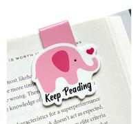 Magnetic Bookmarks for Women, Cute Elephant Book Markers for Reading Lovers, Strong Page Clips for Students & Teachers, Unique Elephant Gifts for Women Men, Book Club Gift Ideas for Readers