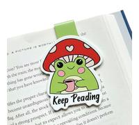 Magnetic Bookmarks for Women, Cute Mushroom Frog Book Markers for Reading Lovers, Strong Page Clips for Students & Teachers, Unique Mushroom Frog Gifts for Women Men, Book Club Gift Ideas for Readers