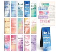 Magnetic Bookmarks, Kaluofan 15PCS Large Bible Quotes Magnetic Christian Bookmarks, Bookmarks for Women, Double Sided Magnet Book Markers, Bookmarks for Reading Women Students Teachers Supplies